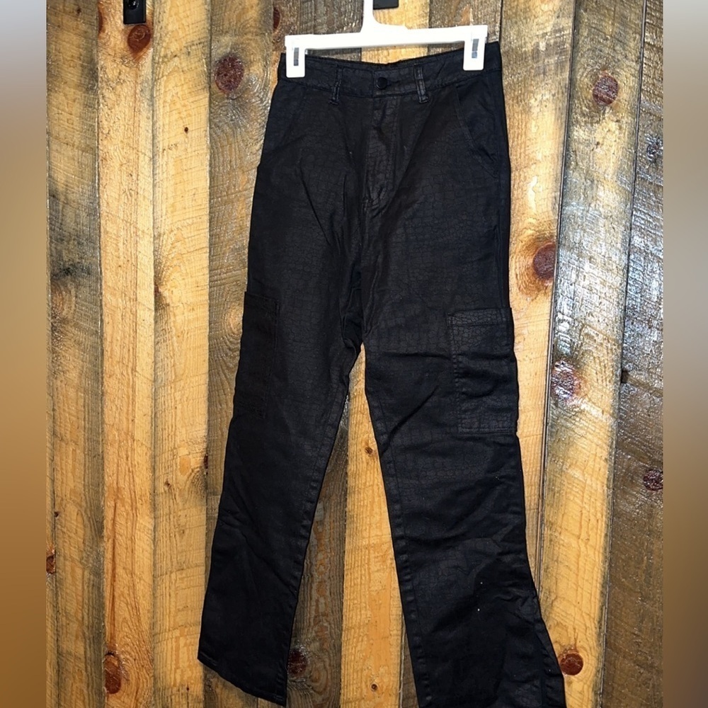 prettylittlething snakeskin trousers